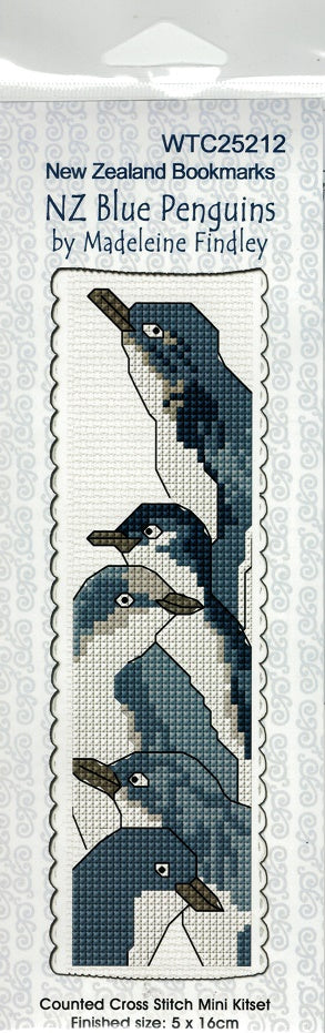 CRAFT CO Cross-stitch Bookmark Kit WTC25212 NZ Blue Penguins