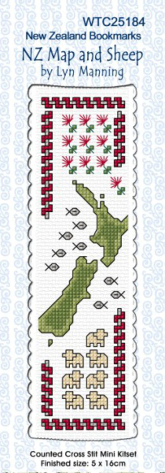 CRAFT CO Cross-stitch Bookmark Kit WTC25184 Map and Sheep