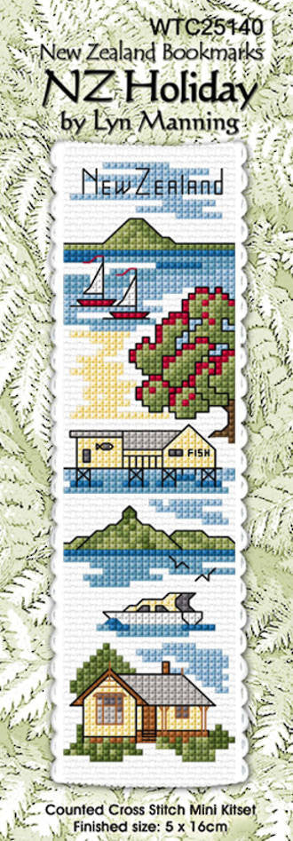 CRAFT CO Cross-stitch Bookmark Kit WTC25140 NZ Holiday