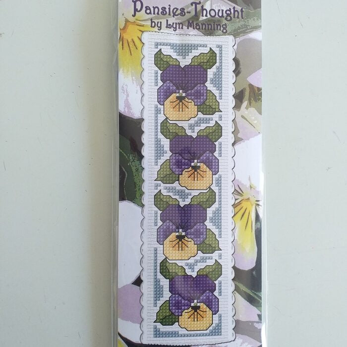 CRAFT CO Cross-stitch Bookmark Kit PK19008 Pansies Thought