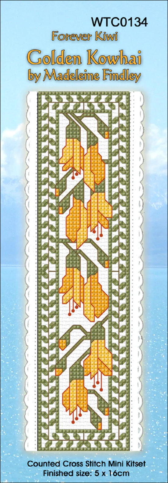 CRAFT CO Cross-stitch Bookmark Kit WTC0134 Golden Kowhai