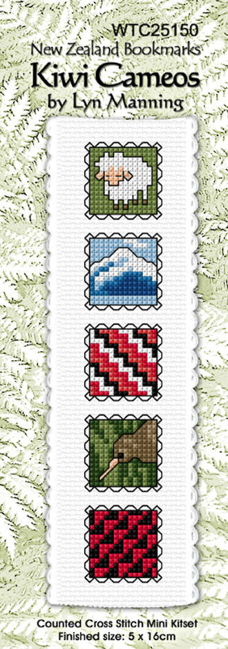 CRAFT CO Cross-stitch Bookmark Kit WTC25150 Kiwi Cameos