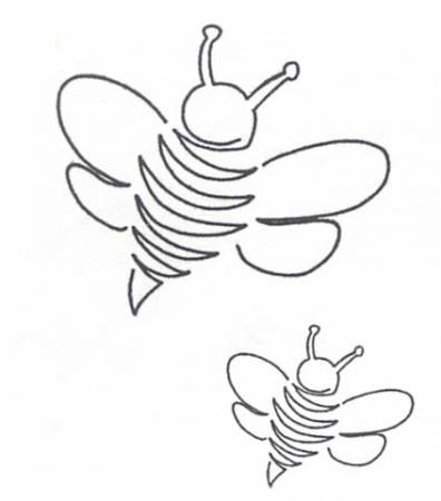 Full Line Stencil Bumble Bees