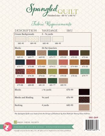 Spangled Quilt Pattern # ISE-269