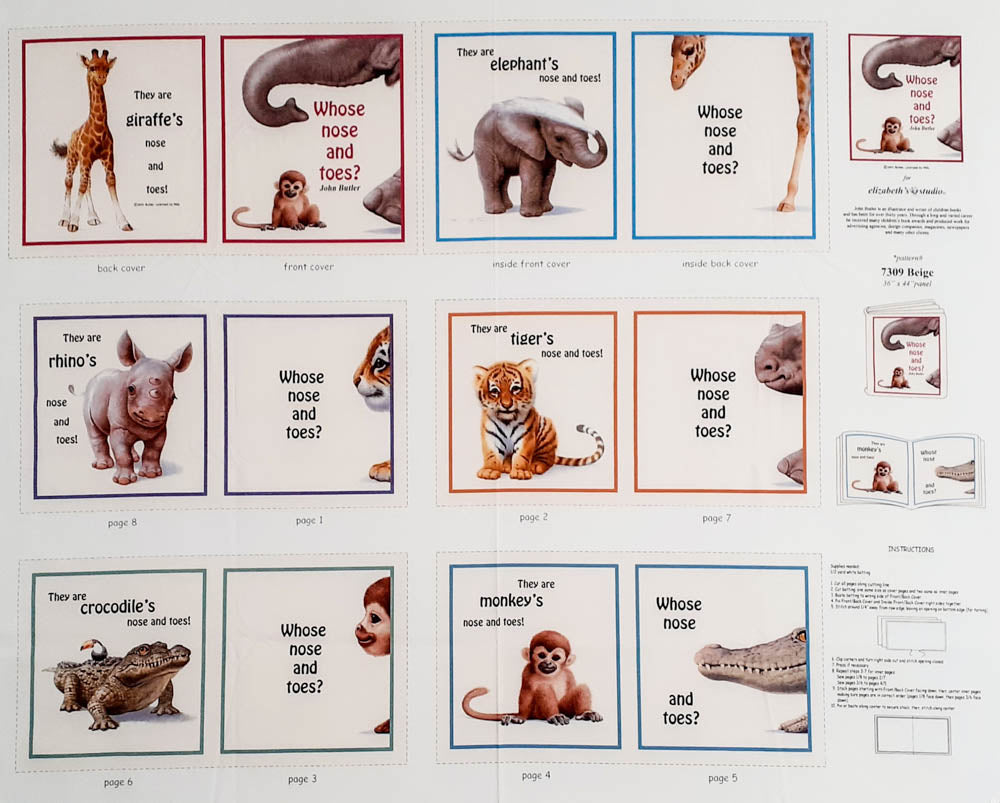 Whose Nose & Toes Book Panel 7309