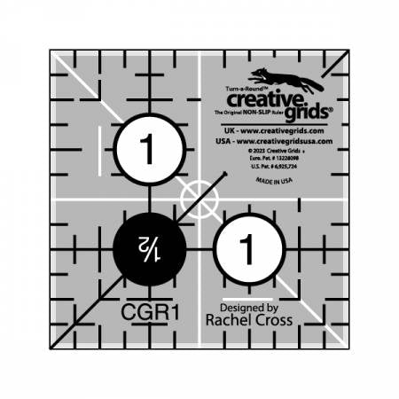 Creative Grids Quilt Ruler 1-1/2in Square # CGR1