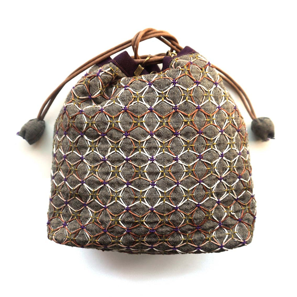 Weaving Sashiko KOKI Drawstring Bag Kit