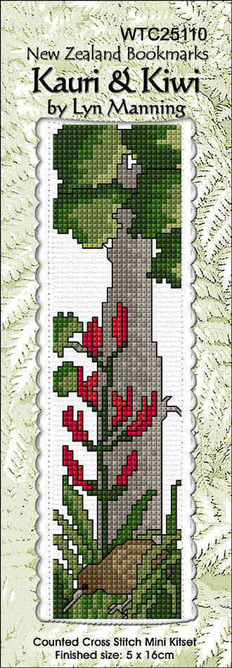 Bookmark Kauri and Kiwi Cross Stitch Bookmark Kauri and Kiwi Cross Stitch