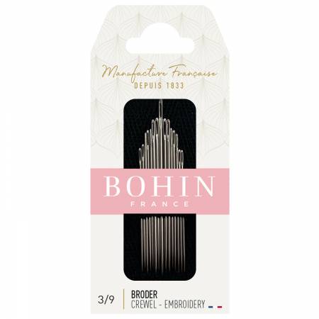 
                  
                    Bohin Embroidery / Crewel Needles Sizes 3/9
                  
                