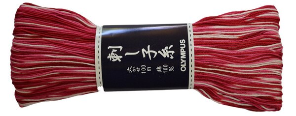 Sashiko Olympus Thread 152 Variegated Reds