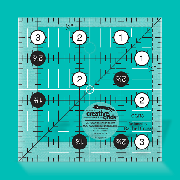 Creative Grid Ruler CGR3-1/2in Square