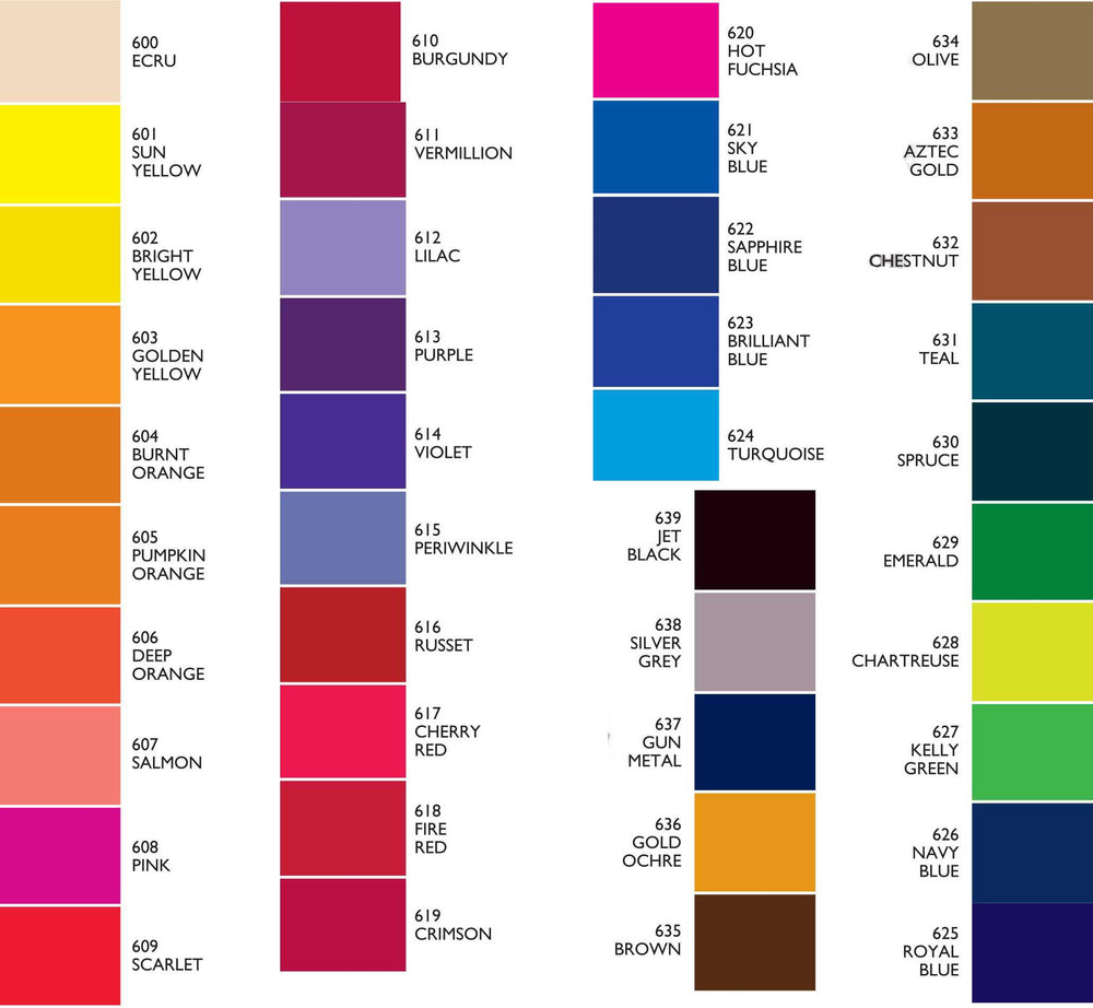 JACQUARD 1/2 oz Acid Dyes 40 colours