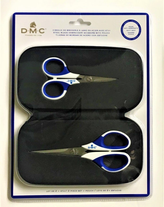 Soft Grip Embroidery Scissors DMC U1950 Twin Pack