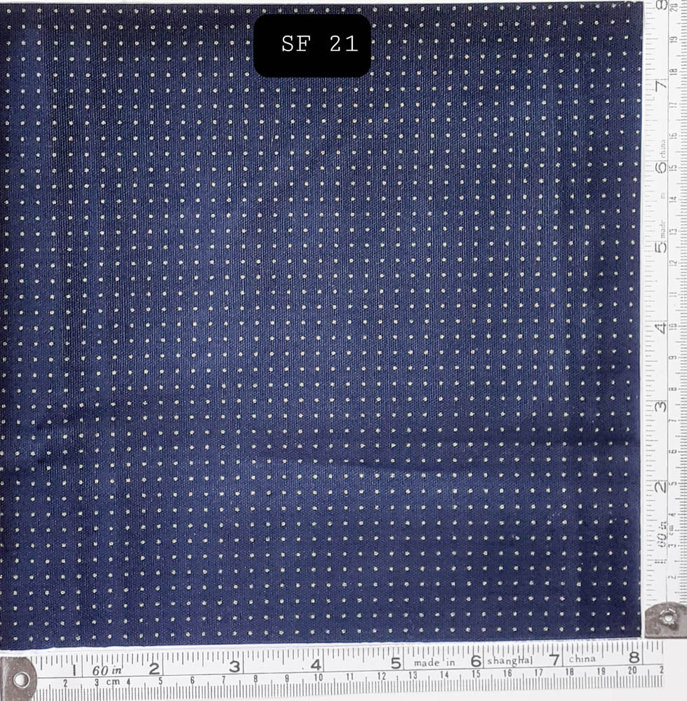 Dot Grid Fabric Navy